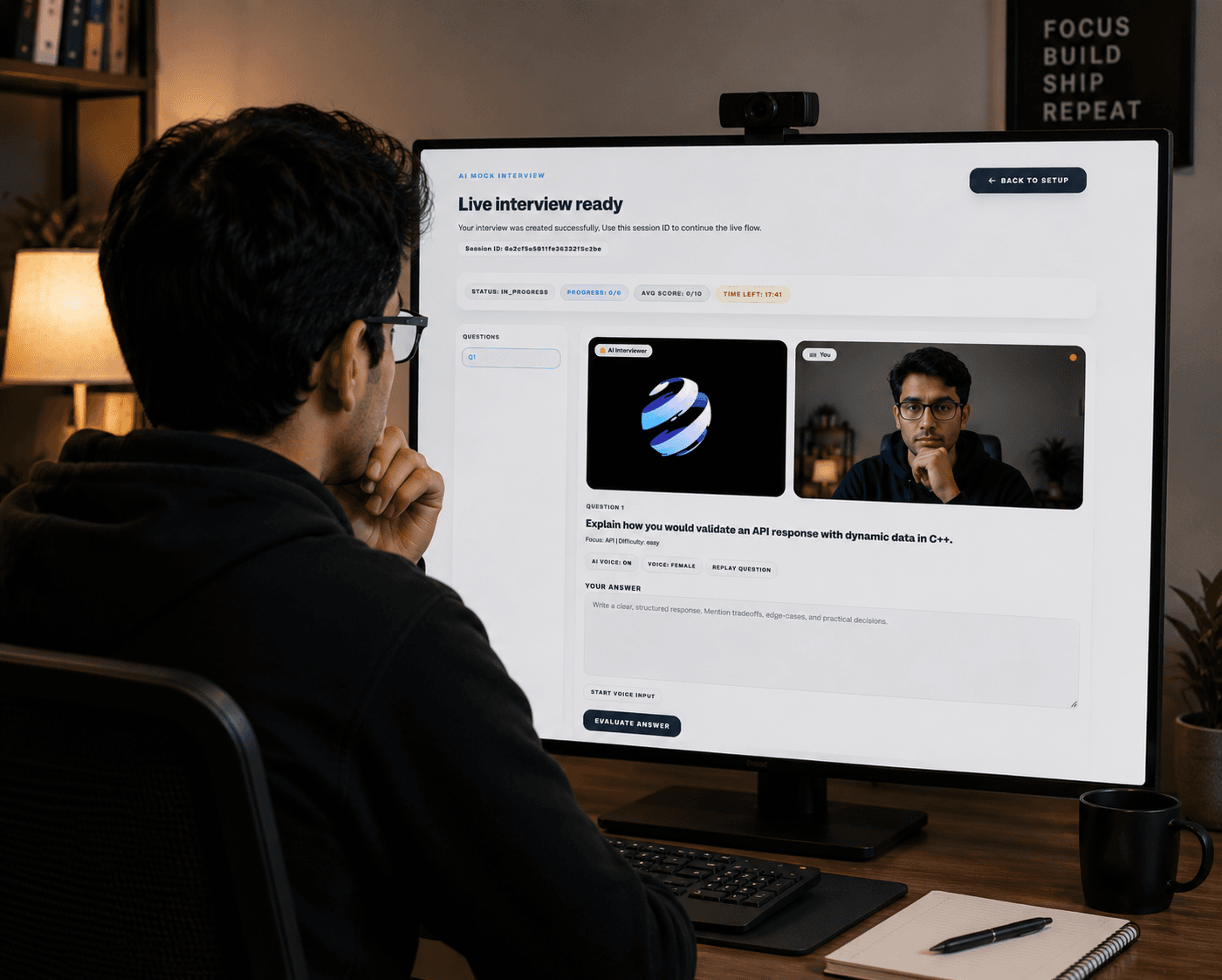 AI Mock Interview Interface